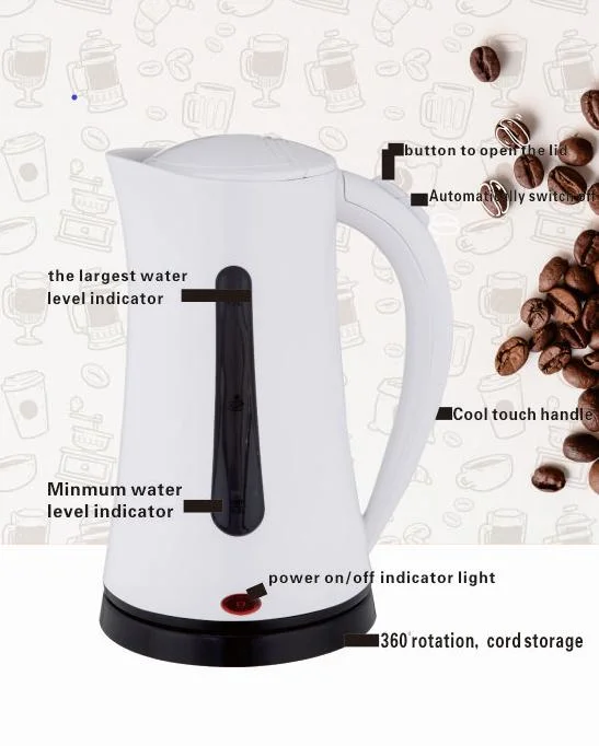 New Design 1.7L Electric Plastic Kettle