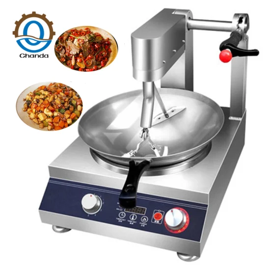 Industrial Restaurant Kitchen Stir Fryer Fried Rice Electric Gas Wok Smart Commercial Automatic Cooking Robot Cooker