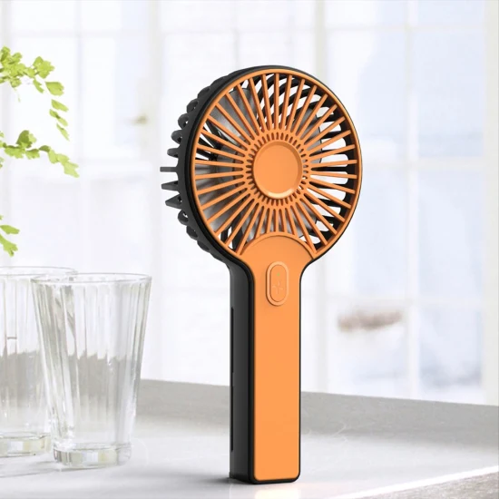 2023 Contrast-Color Customized Rechargeable Handheld Portable Mini Standing Fans Outdoor Essential Fans Handheld Electric Fans